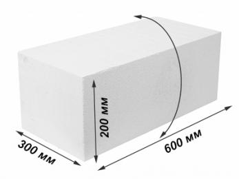Строительные блоки 600*300*200 1 категории  1 шт